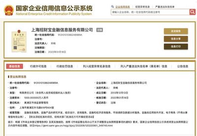 螞蟻集團旗下招財寶公司完成注銷，上海企業(yè)技術(shù)咨詢服務轉(zhuǎn)型引關(guān)注