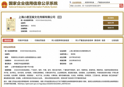 上海小度互娛文化傳媒登記狀態(tài)變更為注銷 聚焦企業(yè)技術(shù)咨詢業(yè)務的戰(zhàn)略調(diào)整